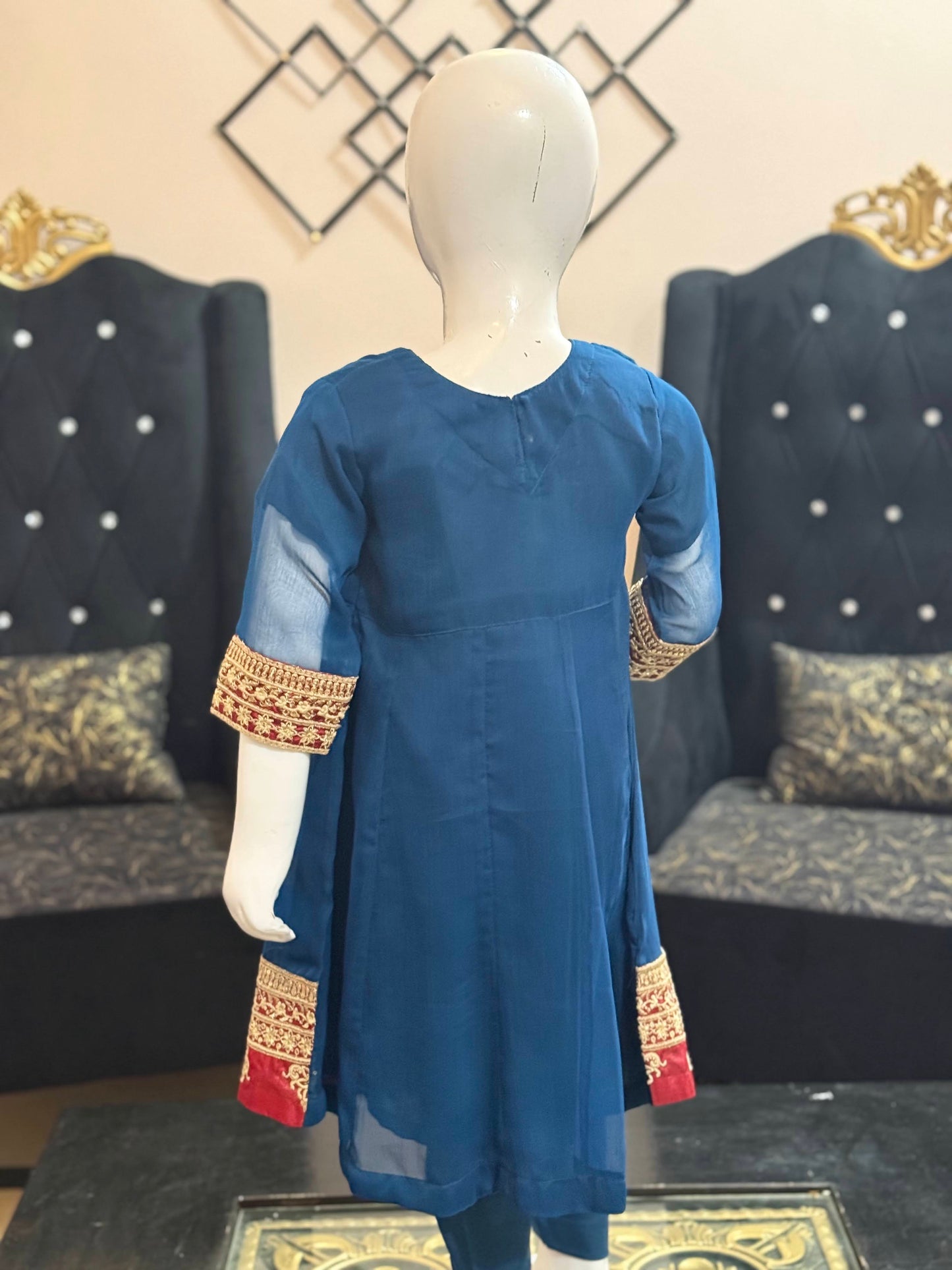 Blue with Red Border