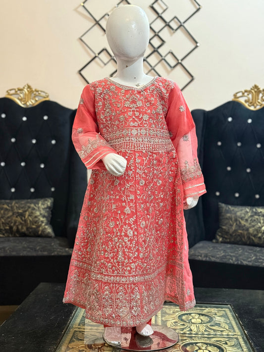 Organza Carrot Pink Maxi