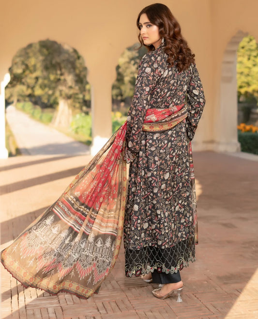 Munira Designers - Black Floral Frock