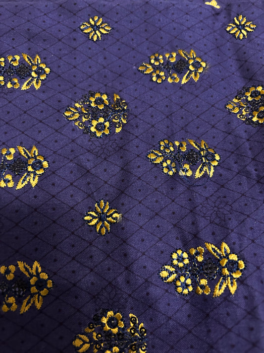 Blue with Clay Linen Dress