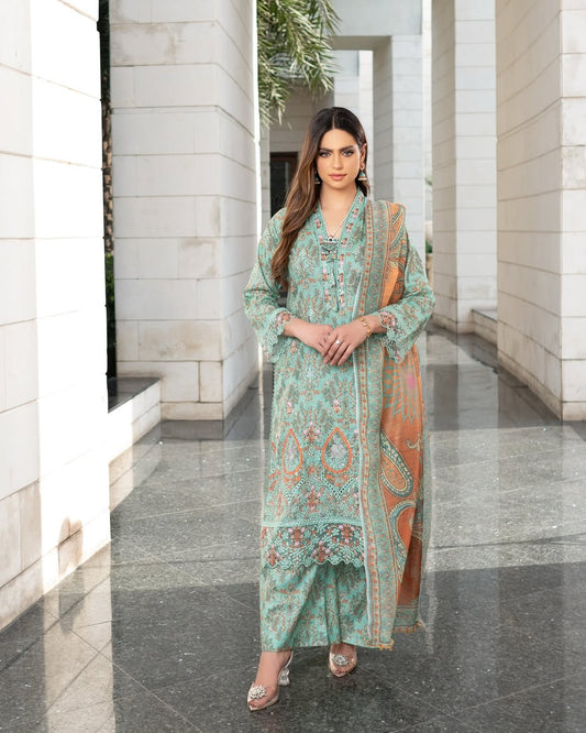 Munira Designers - Green & Orange