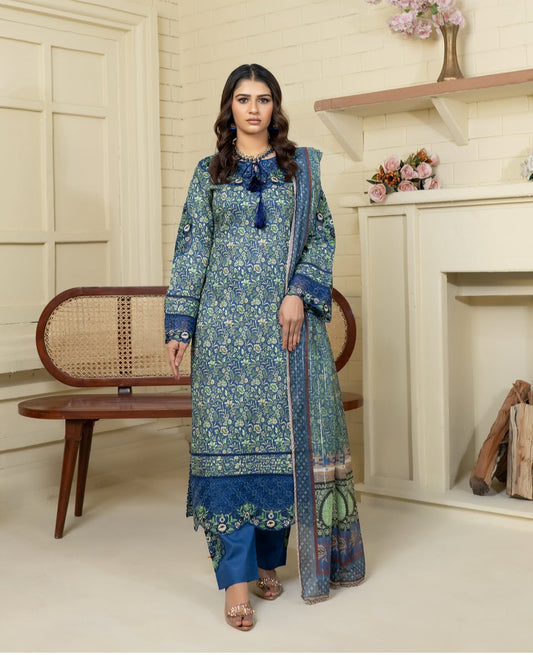 Munira Designers - Blue Green Peacock Design