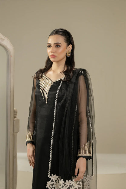 Khuda Baksh - Black with Pearls