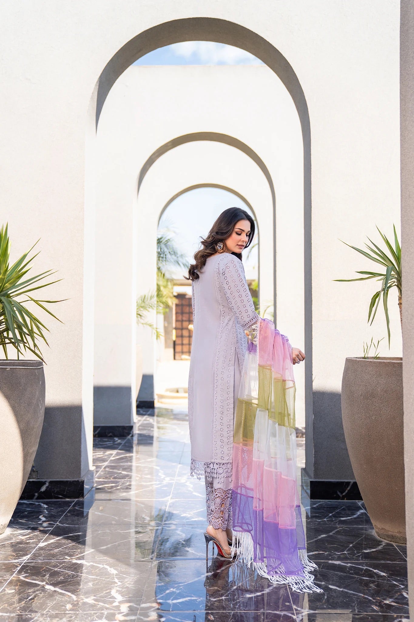 Khuda Baksh - Grey with Thread work