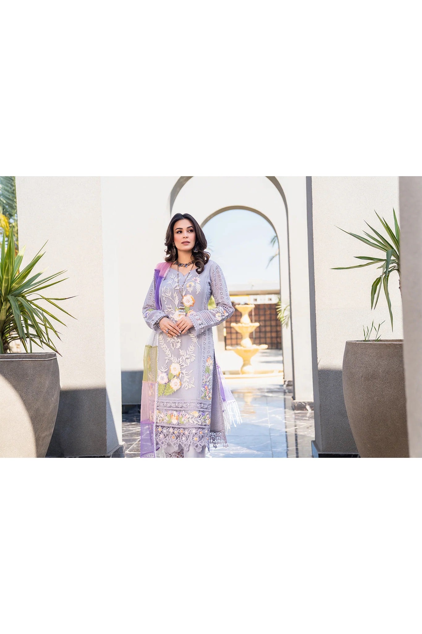 Khuda Baksh - Grey with Thread work