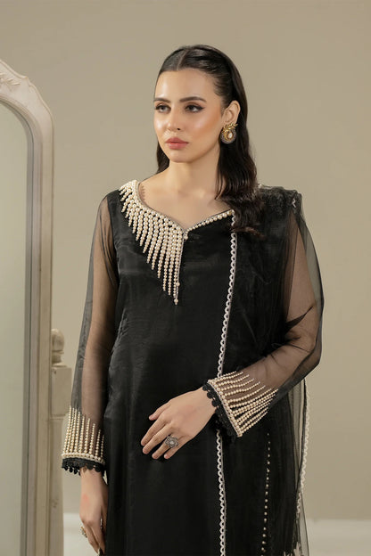 Khuda Baksh - Black with Pearls