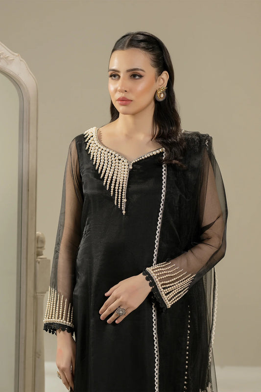 Khuda Baksh - Black with Pearls