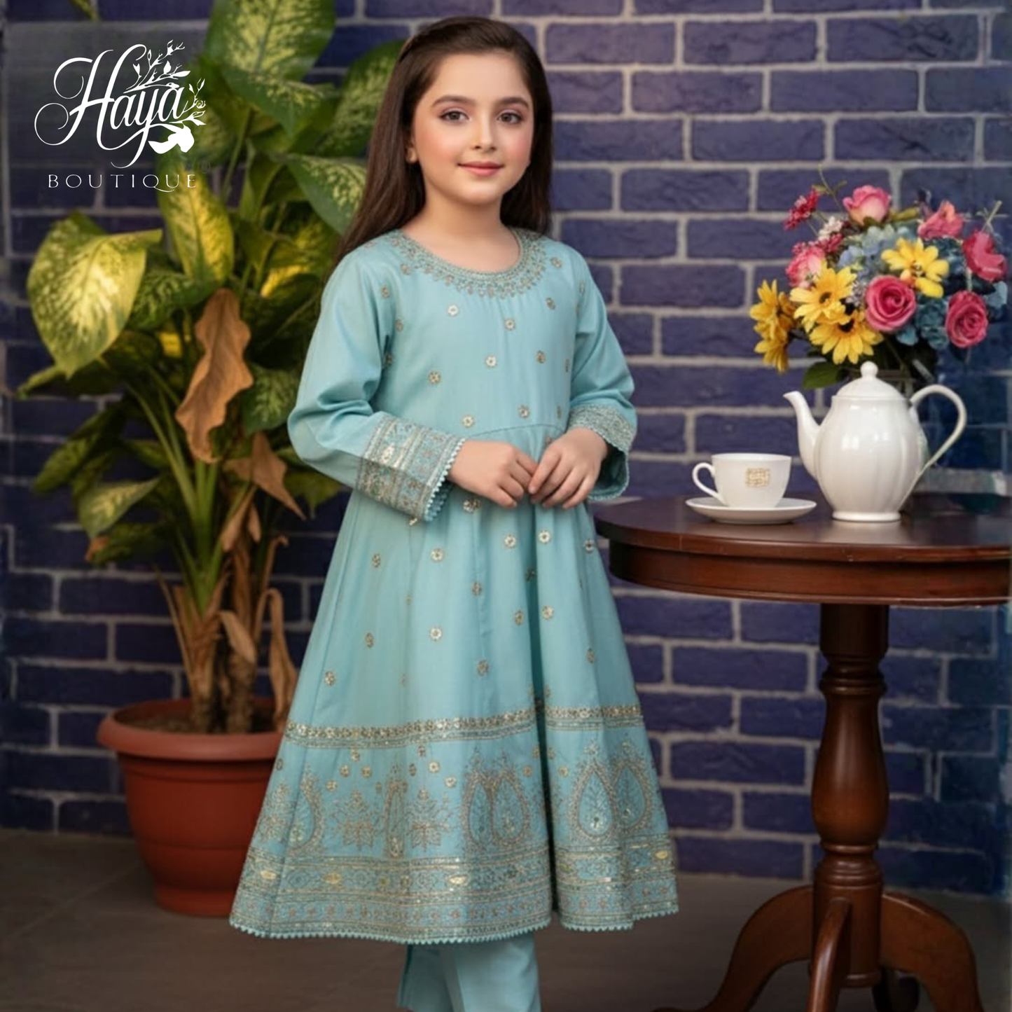 Zinc Cotton Silk Frock