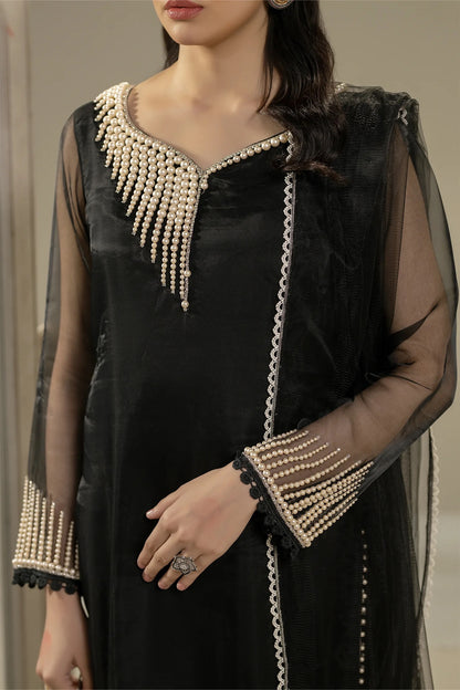 Khuda Baksh - Black with Pearls