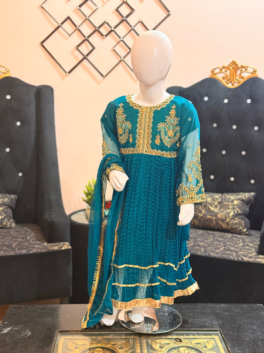 Zinc Green Chunri Frock