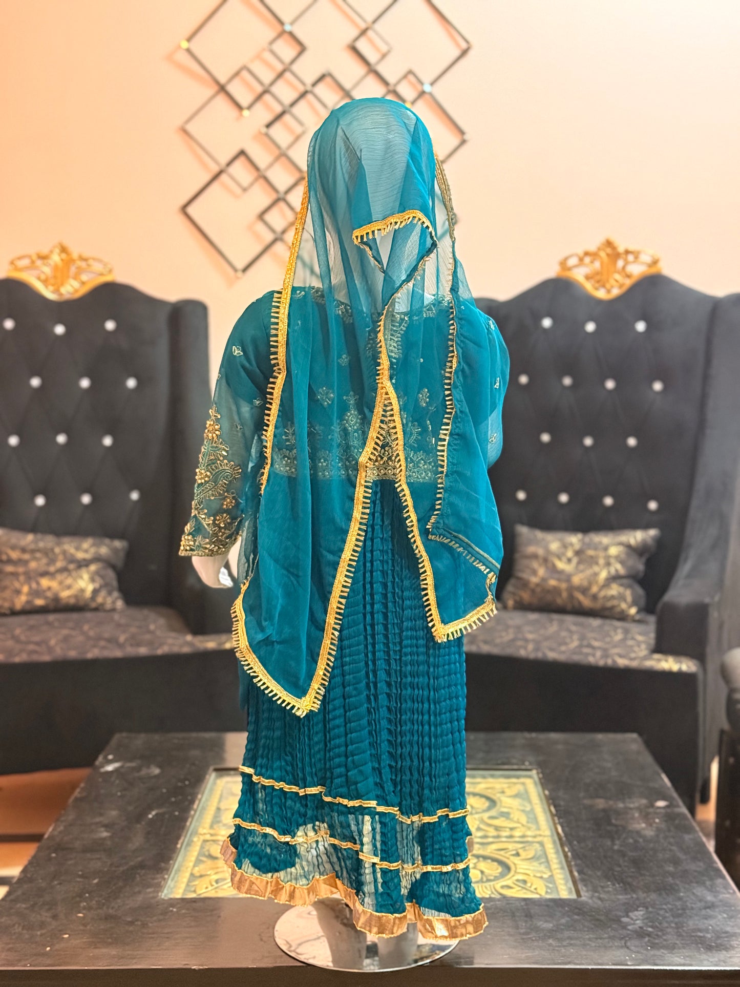 Zinc Green Chunri Frock