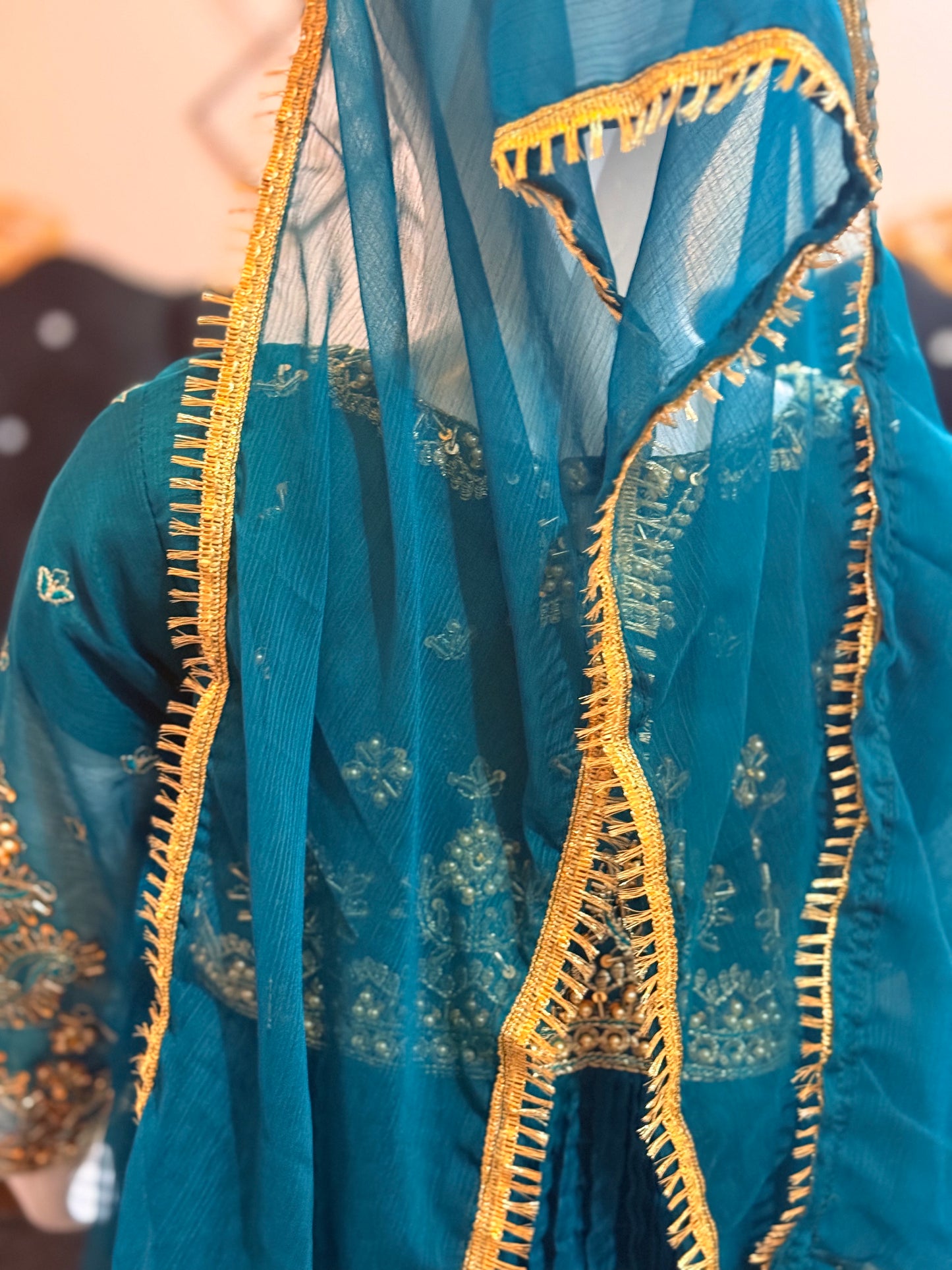 Zinc Green Chunri Frock