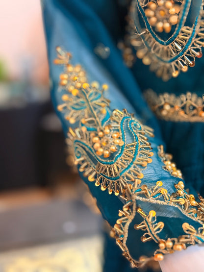 Zinc Green Chunri Frock