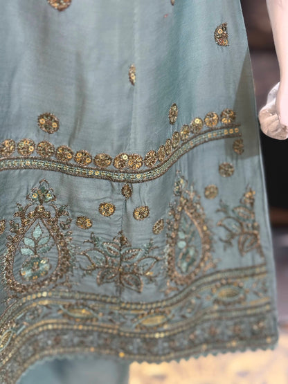 Zinc Cotton Silk Frock