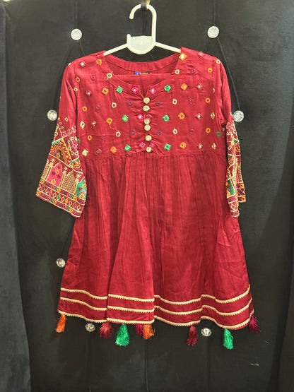 Red Linen Frock