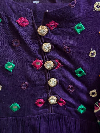 Purple Linen Frock