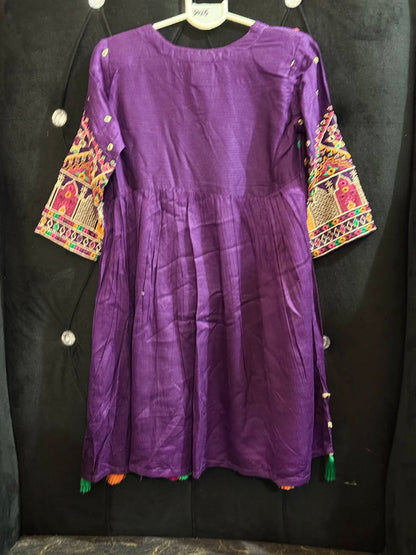 Purple Linen Frock