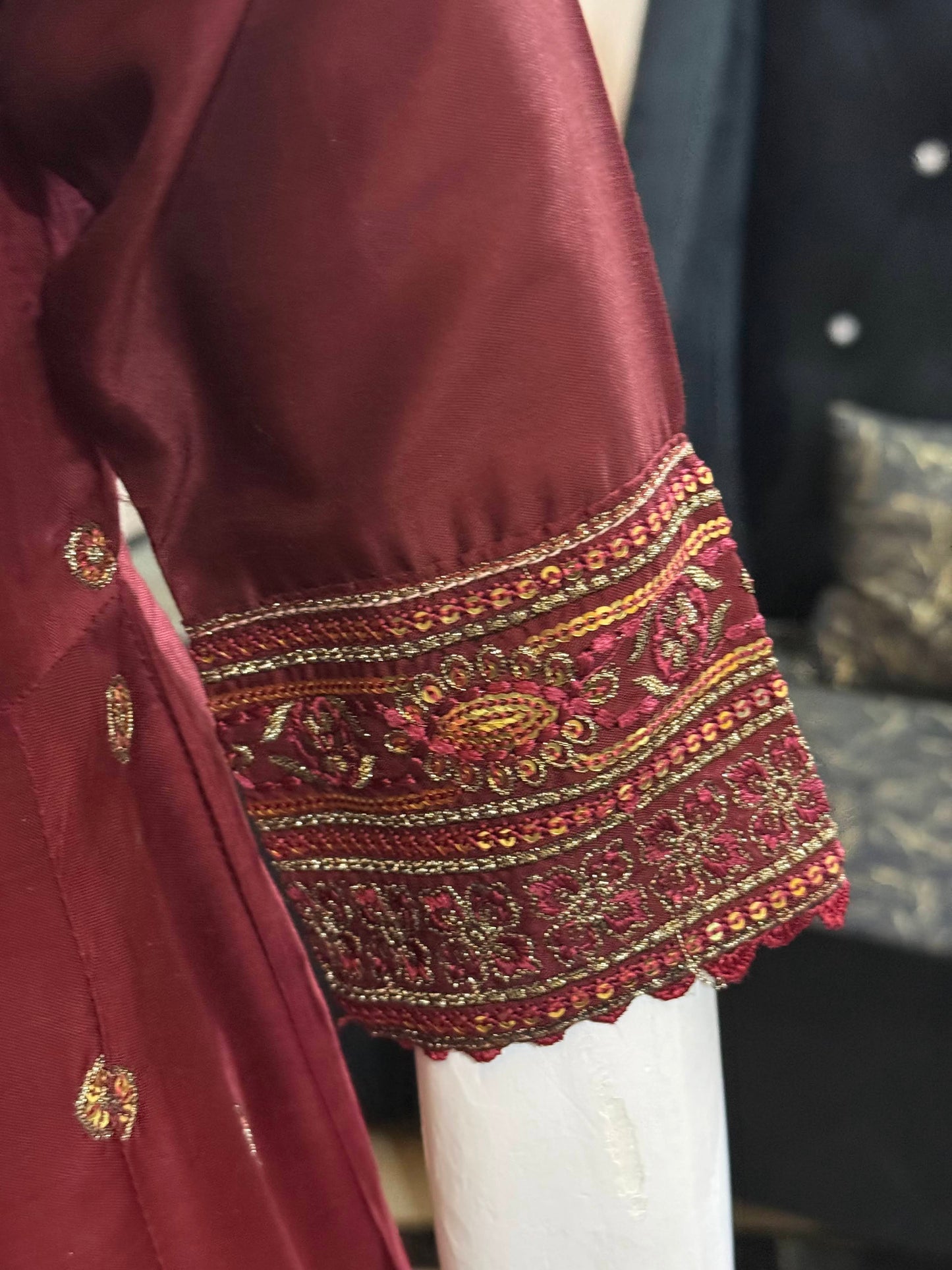Maroon Silk Cotton