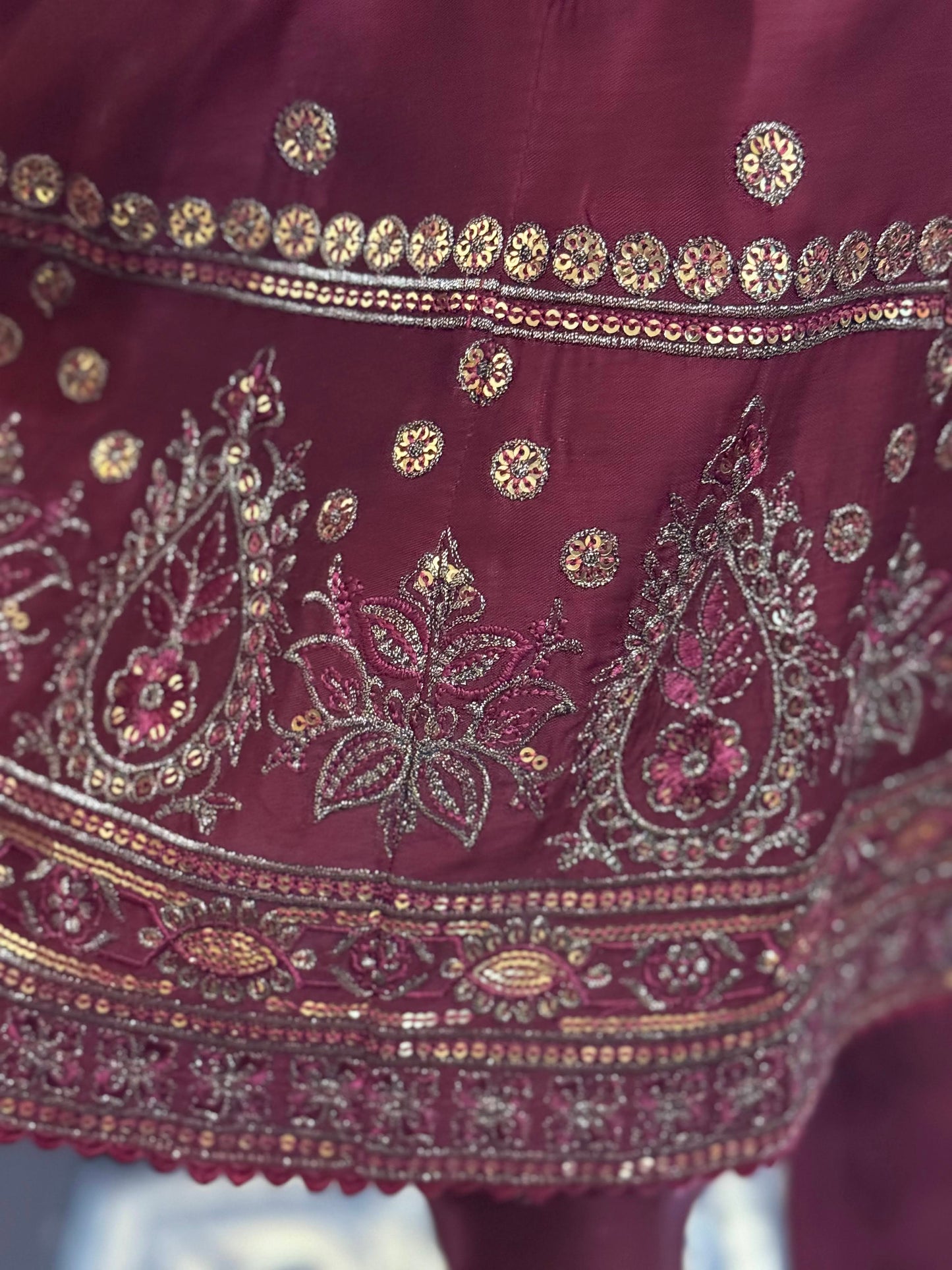 Maroon Silk Cotton