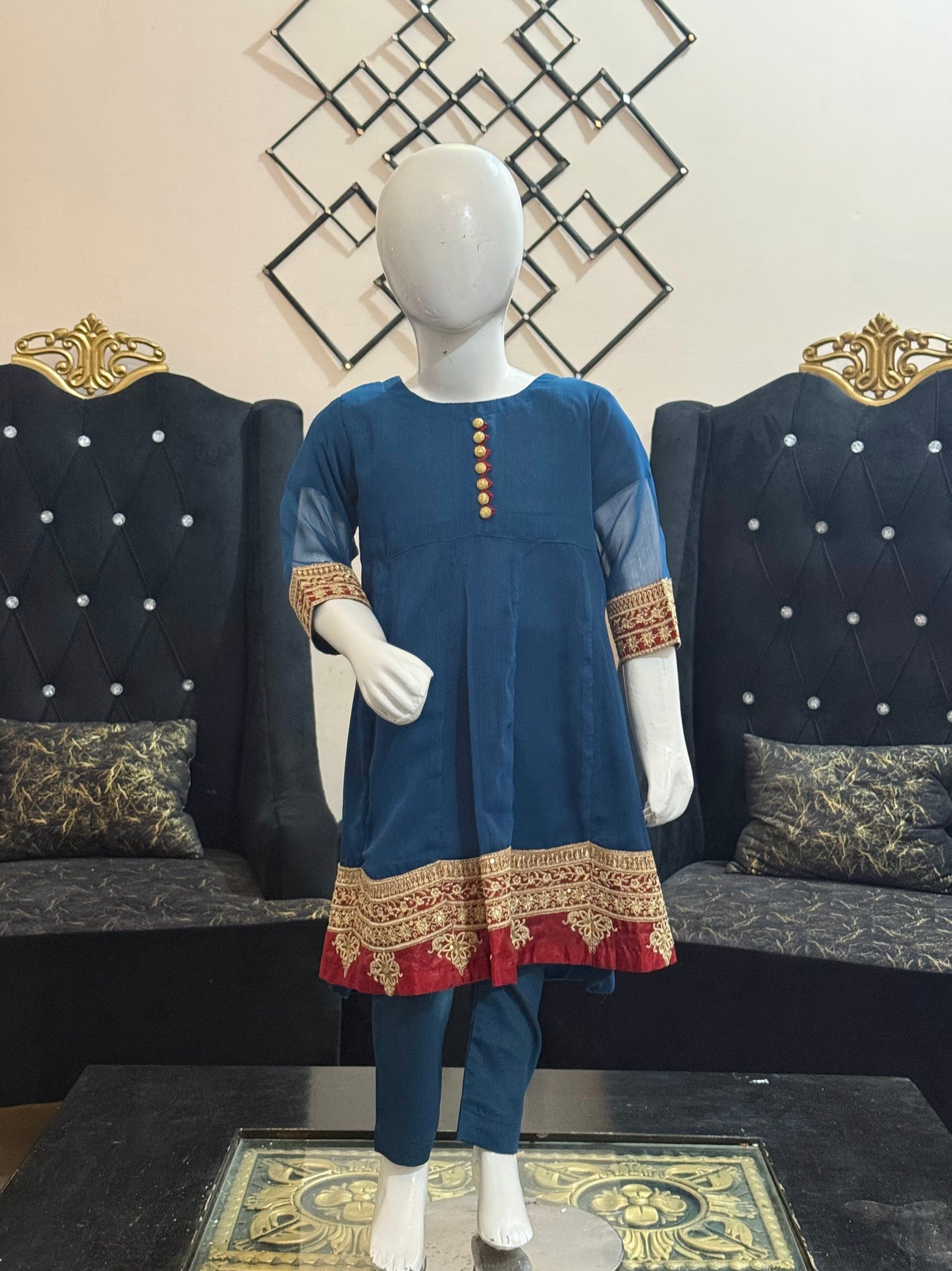 Blue with Red Border