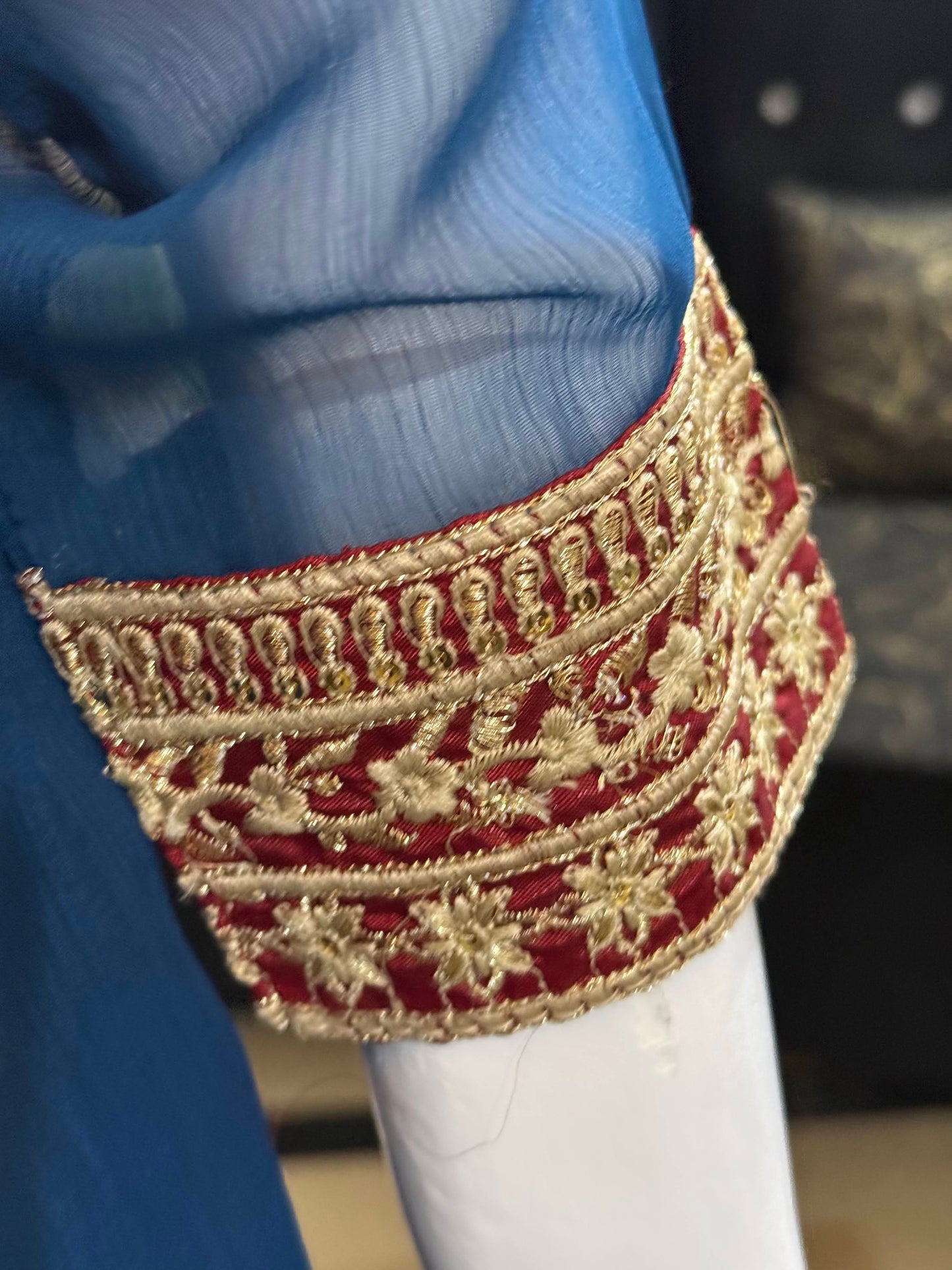 Blue with Red Border