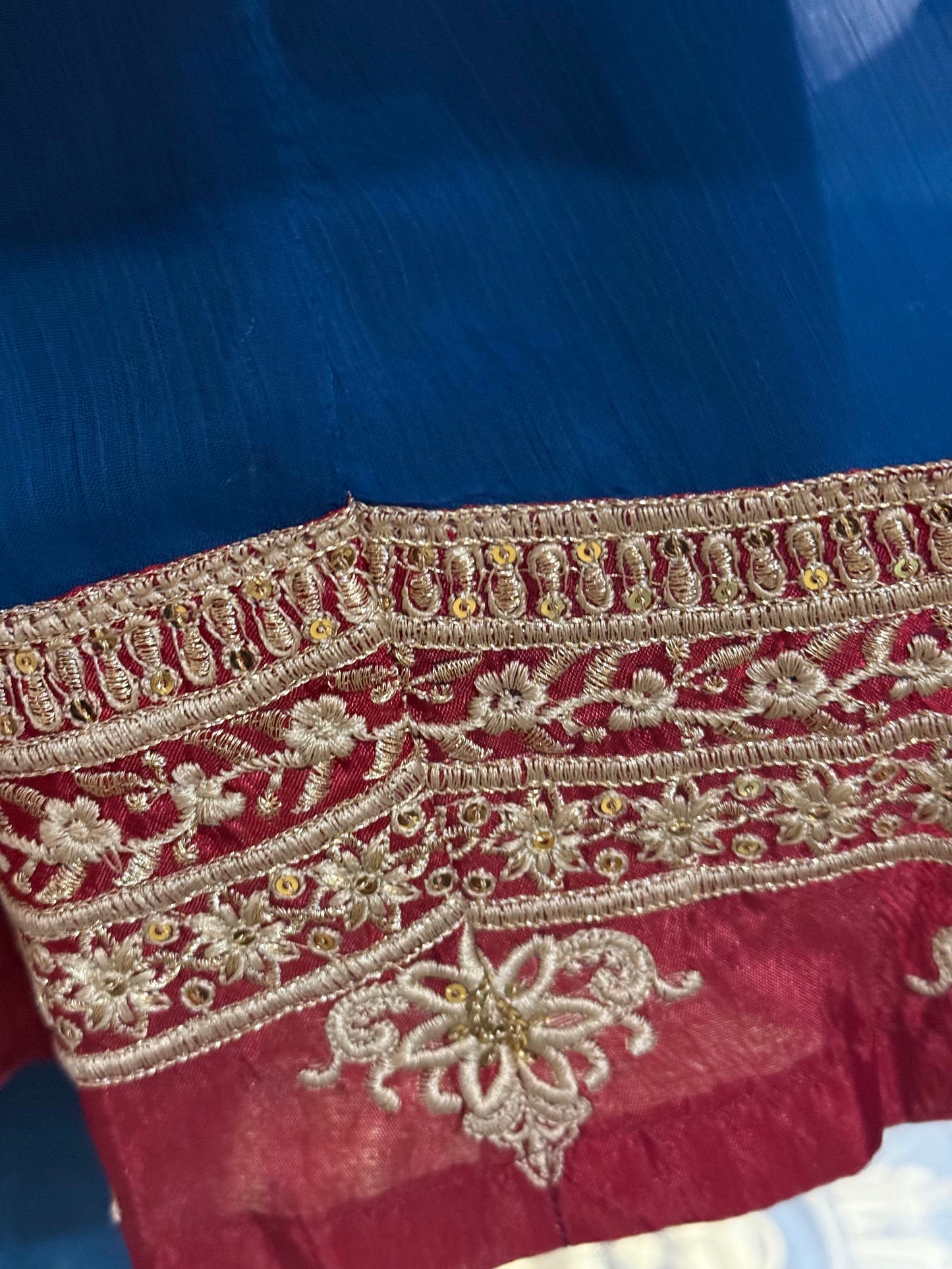 Blue with Red Border