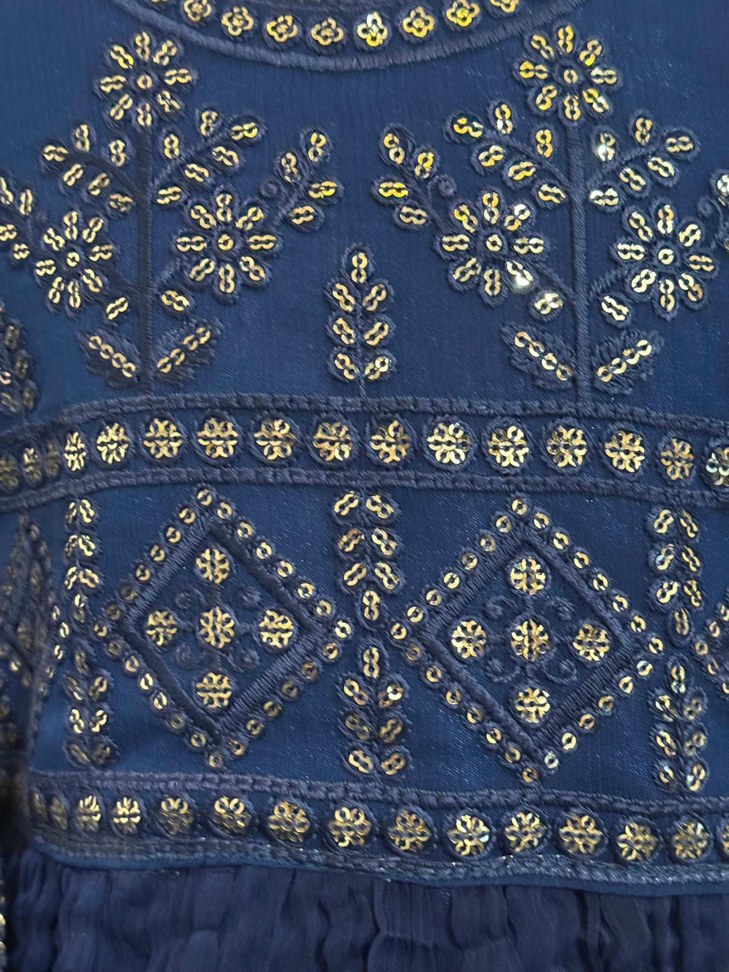 Royal Blue Chunri Frock