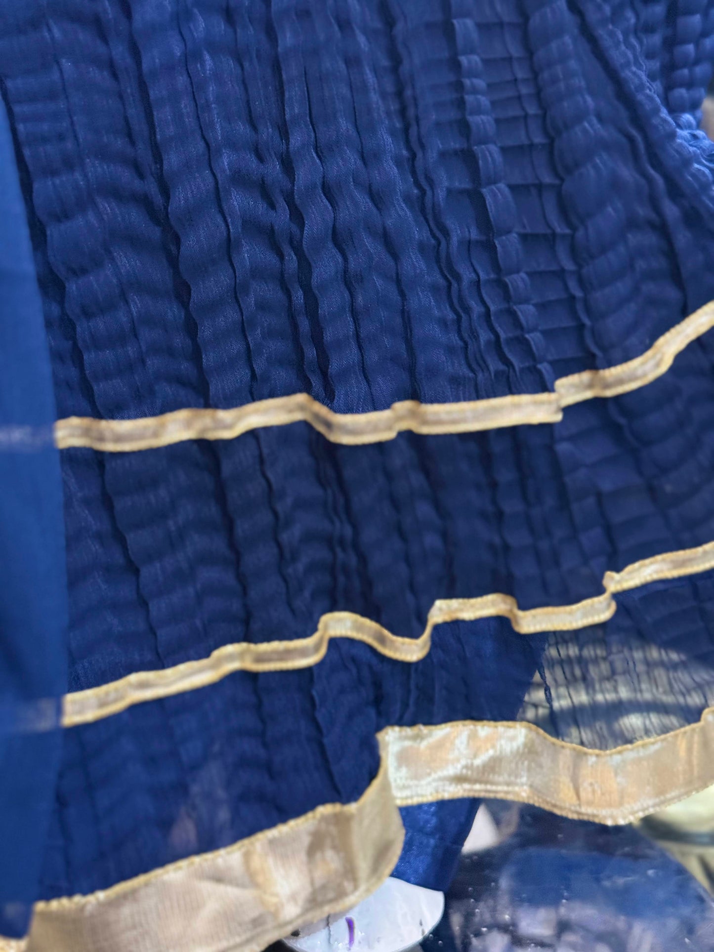 Royal Blue Chunri Frock