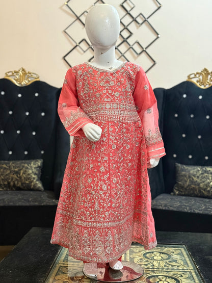 Organza Carrot Pink Maxi