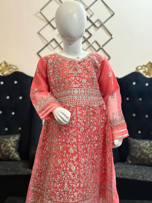 Organza Carrot Pink Maxi