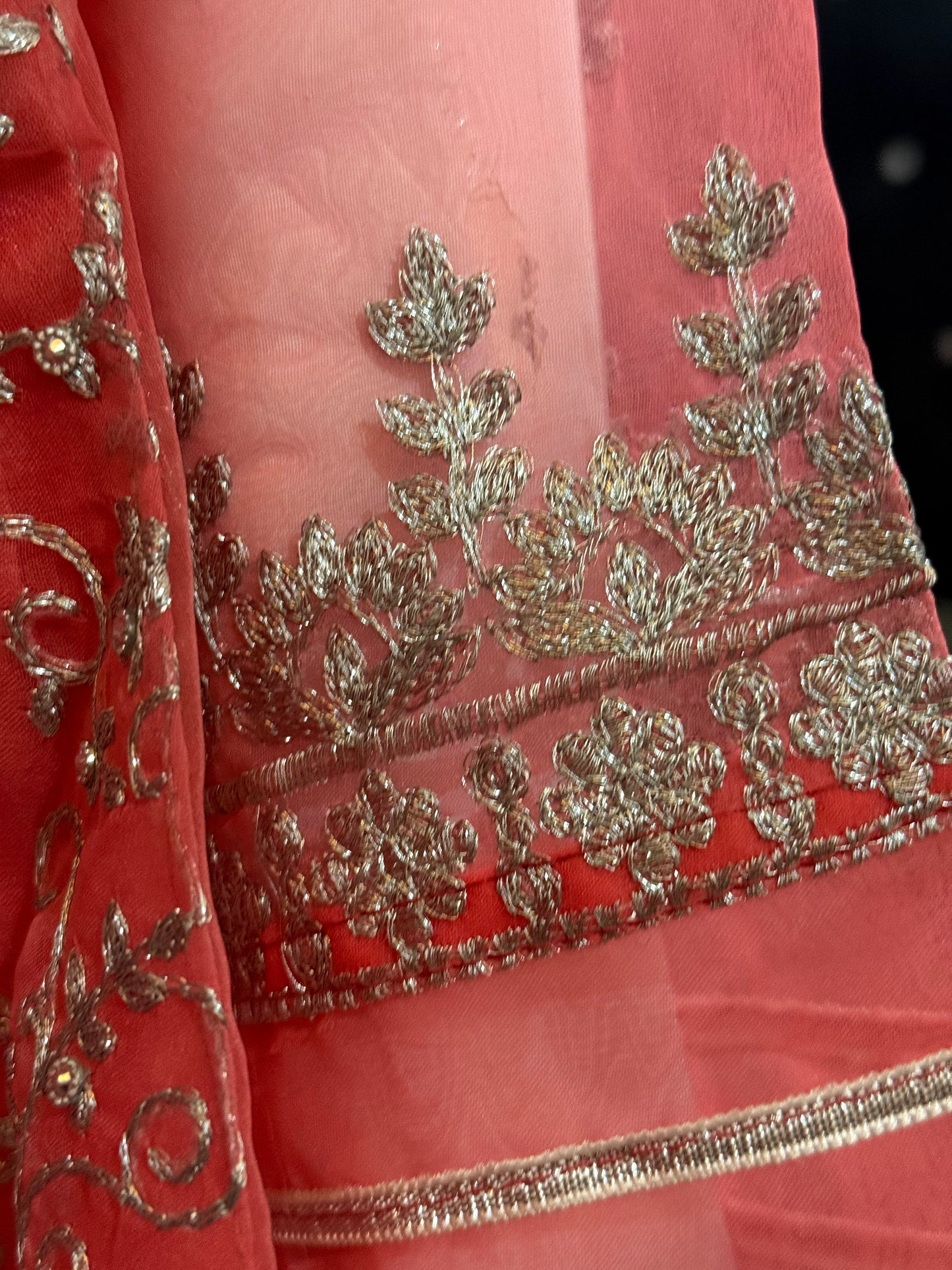 Organza Carrot Pink Maxi