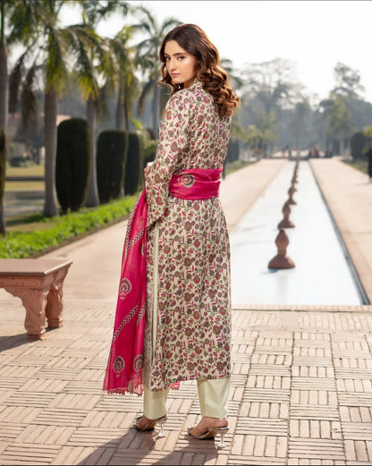 Munira Designers - Floral Green & Pink