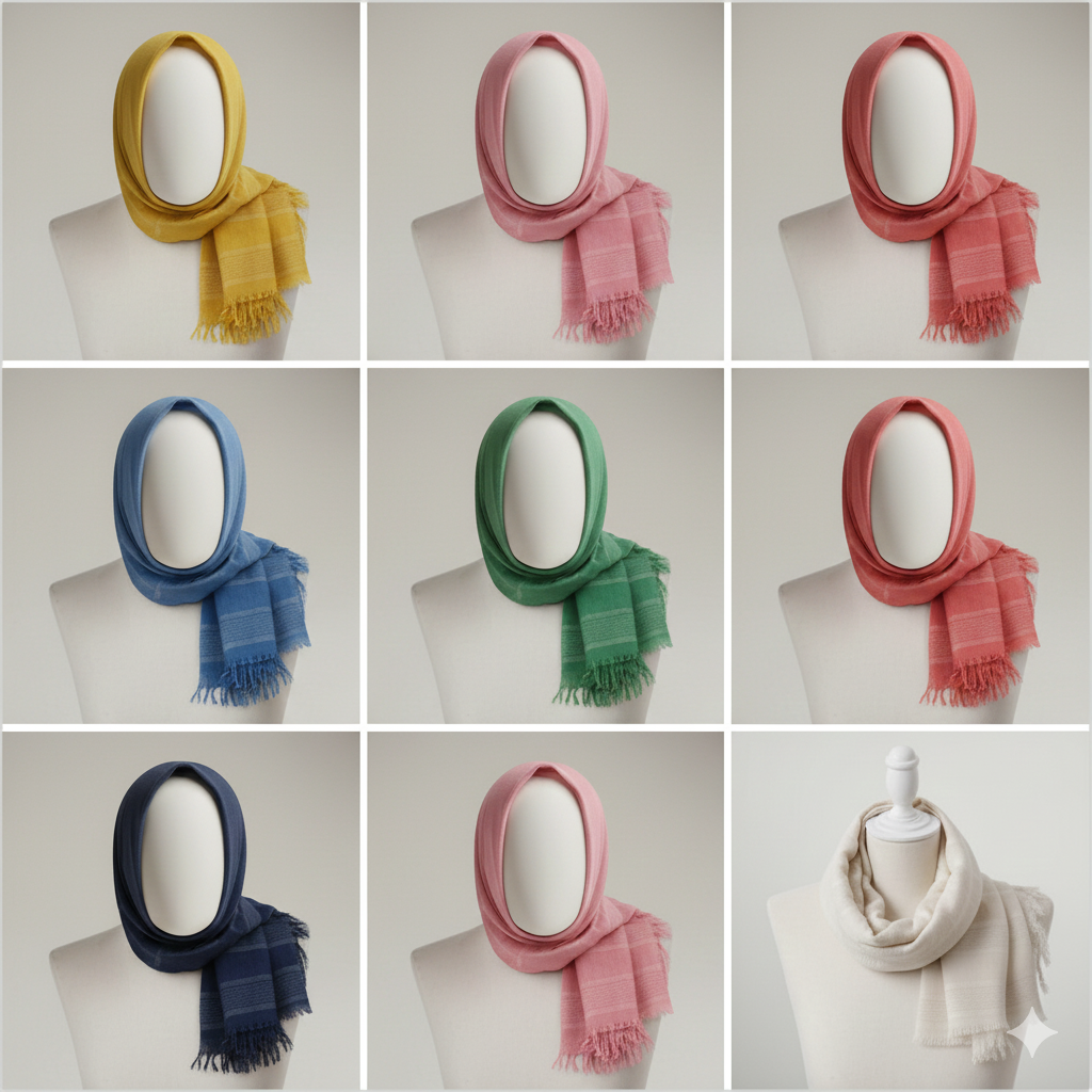 Stripped Linen Cotton Scarves