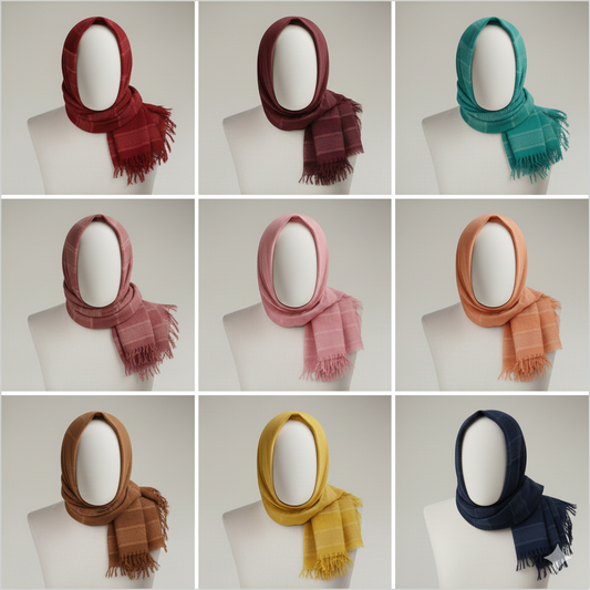 Stripped Linen Cotton Scarves