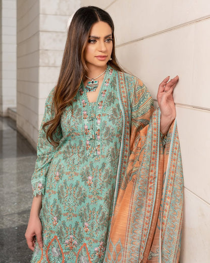 Munira Designers - Green & Orange