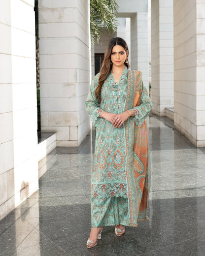 Munira Designers - Green & Orange