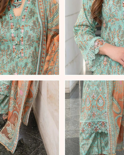 Munira Designers - Green & Orange