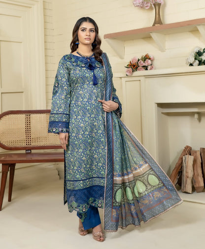 Munira Designers - Blue Green Peacock Design