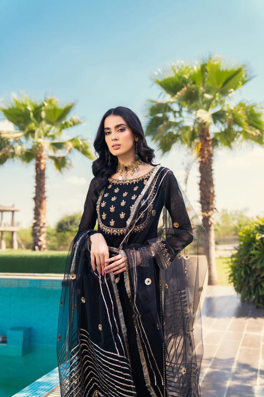 Khuda Baksh - Black with full Gotti Work