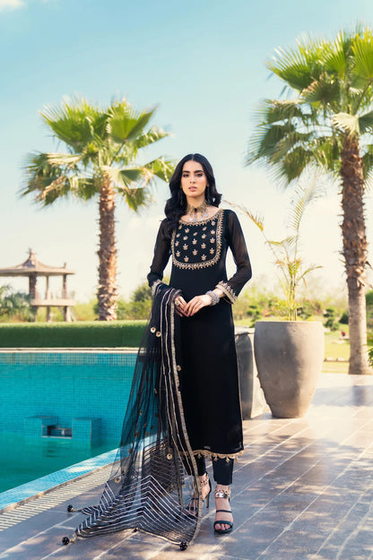 Khuda Baksh - Black with full Gotti Work