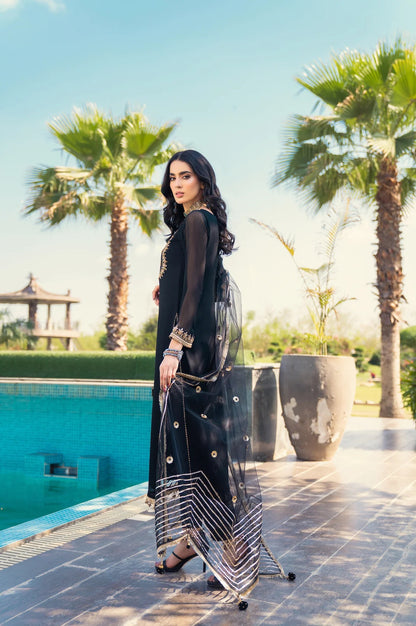 Khuda Baksh - Black with full Gotti Work